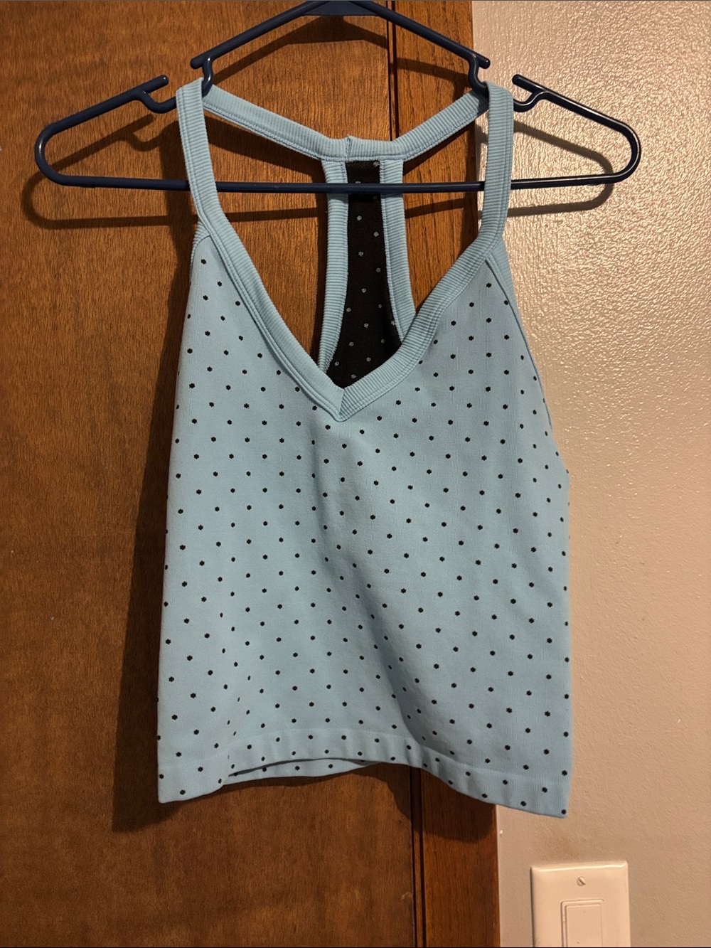 Light Blue Polka Dot Racerback Cami - Women Intimates
